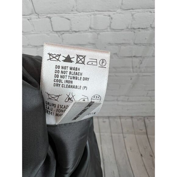 ESCADA gray herringbone wool silk pencil straight classic skirt size 40 (10) NWT - Picture 9 of 9